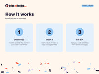 How it works: download, open in Excel or Google Sheets, fill it in