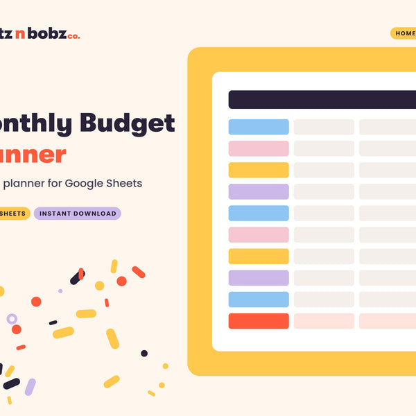 Simple Budget Planner monthly budget spreadsheet